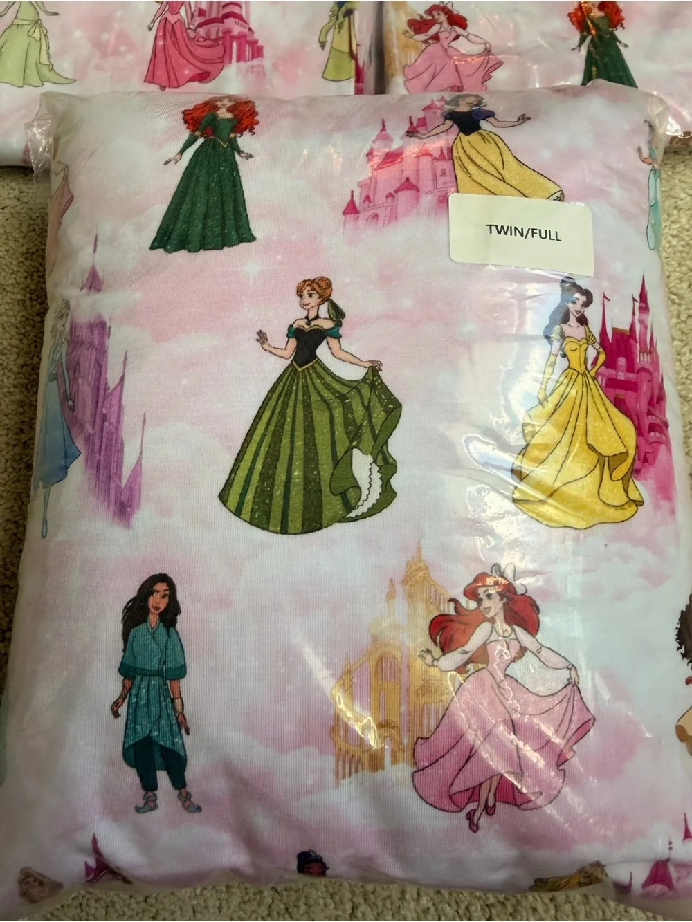 Bundle of Joy Bamboo Disney Princess Pink Twin/Full Fitted Sheet & 2 Pillowcases